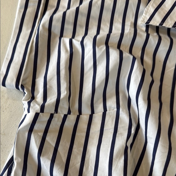 Talbots Striped Navy and White Women's Top - Picture 4 of 4